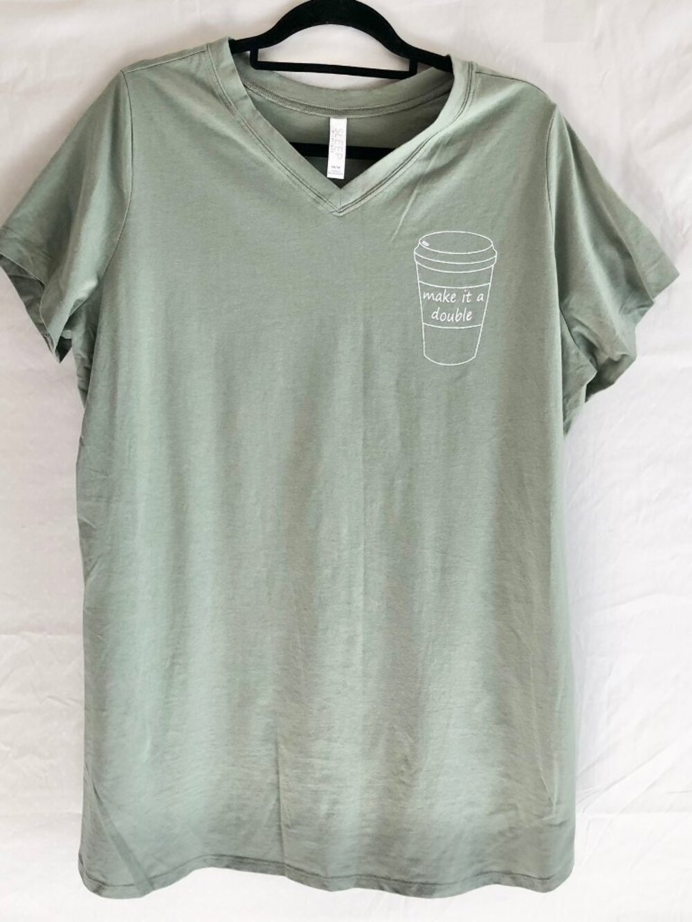Lane Bryant Sage Green V Neck Sleepshirt T Shirt Size 14/16